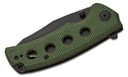Excalis Flipper Knife - Green Canvas Micarta #S23068-3