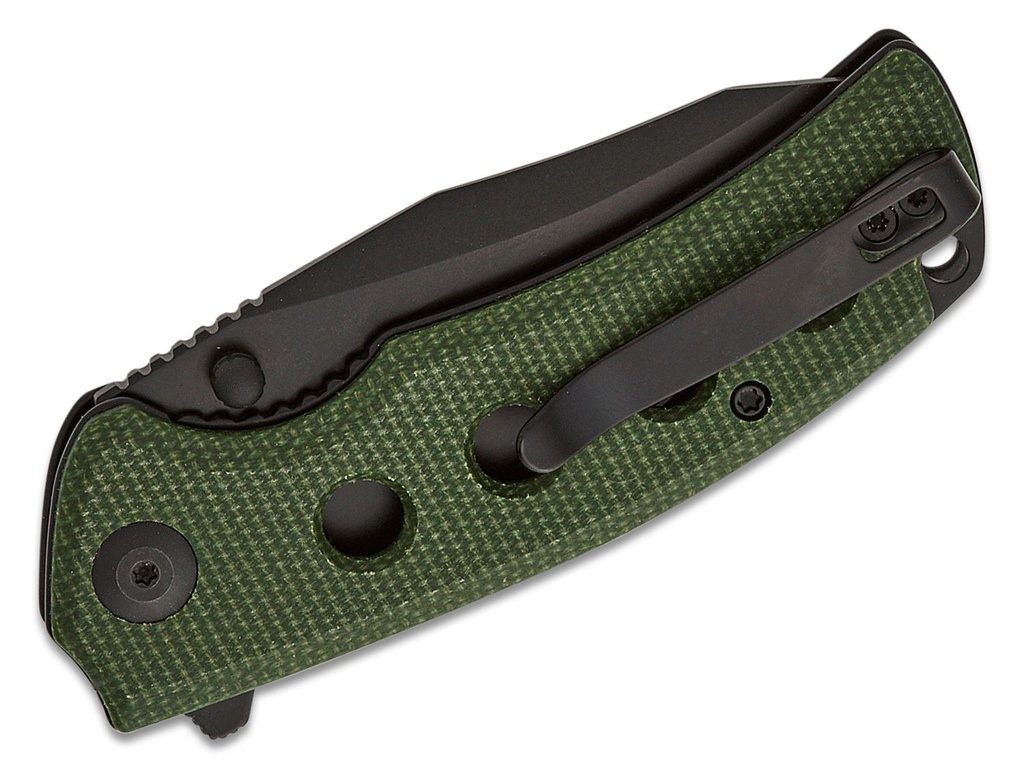 Excalis Flipper Knife - Green Canvas Micarta #S23068-3