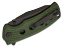 Excalis Flipper Knife - Green Canvas Micarta #S23068-3