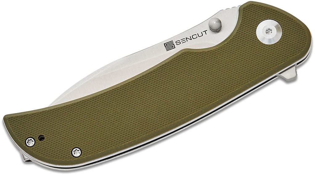 SENCUT Borzam Folding Knife - OD Green G10 #S23077-1