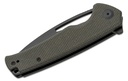 SENCUT Mims Flipper Knife - Dark Green Canvas Micarta #S21013-3