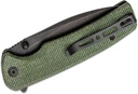 SENCUT Sachse Flipper Knife - Green Micarta #S21007-2