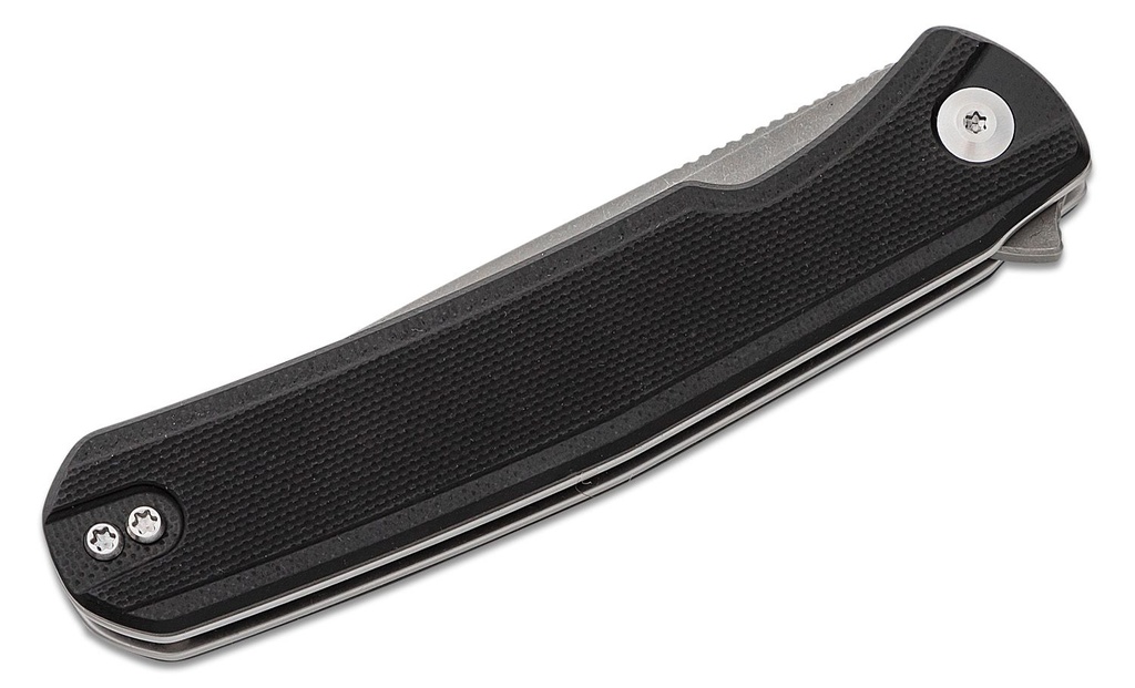 SENCUT Ostap Hel Scitus Flipper Knife - Black G10 #S21042-1