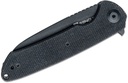 SENCUT Ferrum Forge Kyril Flipper Knife - Black Canvas Micarta #S22001-3