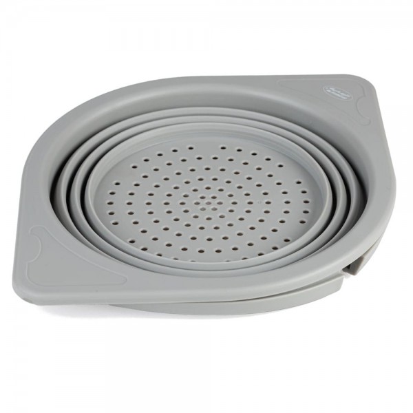 FOLDING WATER FILTER BASKET WITH LEG - GREY  FROM ALRIMAYA #22-4028