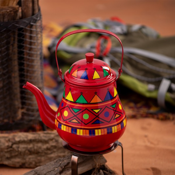 TEA POT IRON 1.8L - RED ENAMAL FROM ALRIMAYA #22-4110