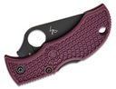 Spyderco Manbug Sprint Run Folding Knife CTS-PD#1 Black Plain Blade, Burgundy FRN Handles, Lockback #MBBGBKP