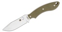 Spyderco Sjoerd Stok Bowie Fixed Blade Knife Satin Plain Blade OD Green G10 Handles Boltaron Sheath #FB49GPOD