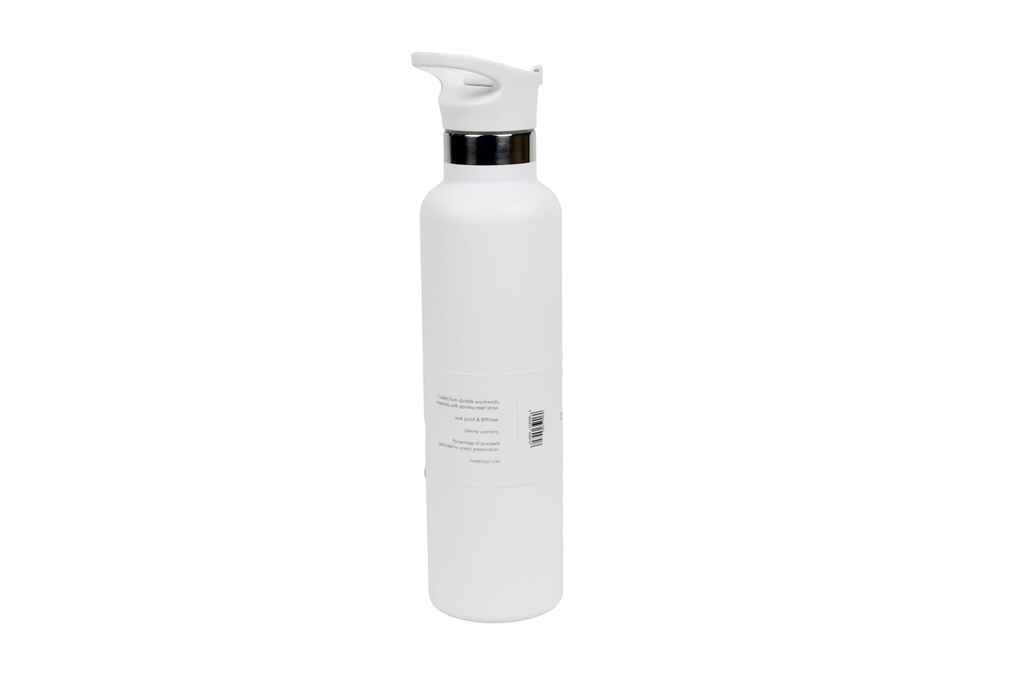 Moya "Black Sea" 700ml Insulated Sustainable Water
Bottle White Spout Lid #DB03004AS