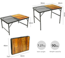 FOLDABLE WOOD TABLE AND NET PLATE  SIZE 60*90