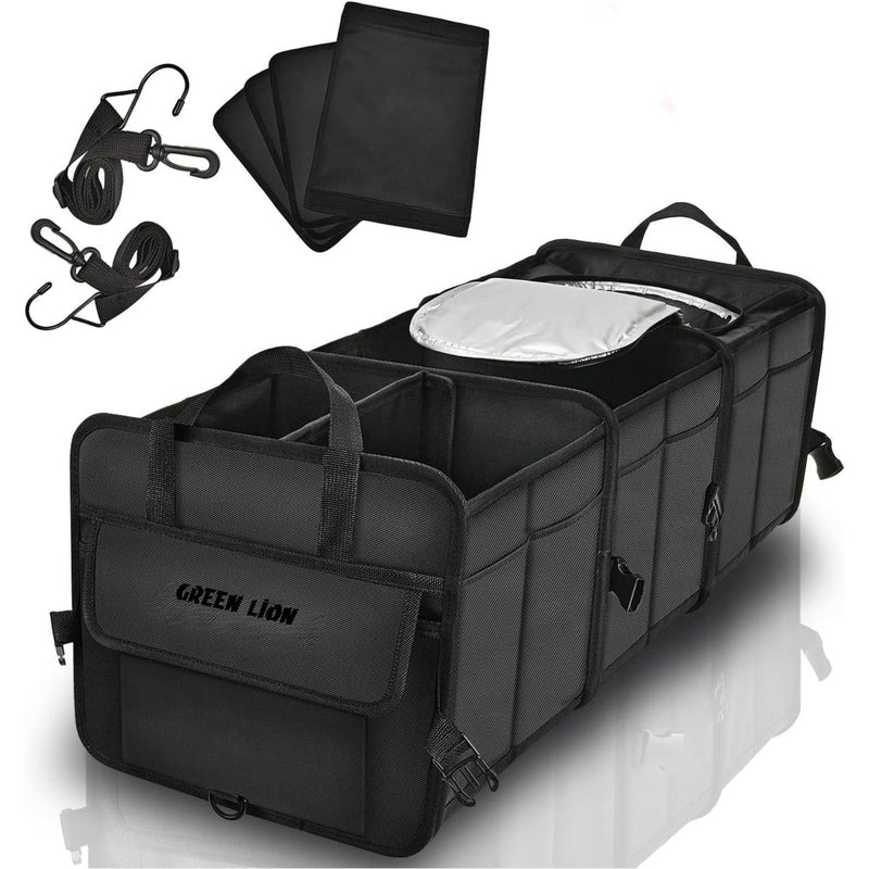 Green Lion Car Trunk Organizer 80L - Black