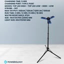 Powerology Camping Solar Foldable Tripod LED Light IPX4 3.7V 2600mAh #PWCSFTLDL
