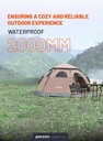Porodo  Lifestyle 4 Person Easy PopUp Automatic Camping Tent 2000MM #PD-LF4PACT-LTBR