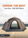 Porodo  Lifestyle 4 Person Easy PopUp Automatic Camping Tent 2000MM #PD-LF4PACT-LTBR