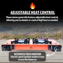 FLAMEKRAFT PORTABLE DOUBLE BURNER GAS STOVE  WITH BACK COVER