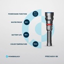 Powerology  1000LM/900M Rechargeable LED Flash Light #PPBCHA64-BK
