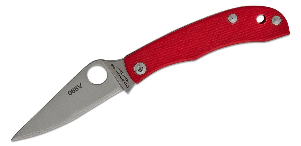 Spyderco HoneyBee Micro-Size Slipjoint Red G10 Handles #C137RDP