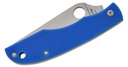 Spyderco GrassHopper Miniature Slipjoint 12C27 Satin Plain Blade, Blue G10 Handles #C138GBLP
