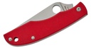 Spyderco GrassHopper Miniature Slipjoint Folding Knife 2.27" 12C27 Satin Plain Blade, Red G10 Handles #C138GRDP