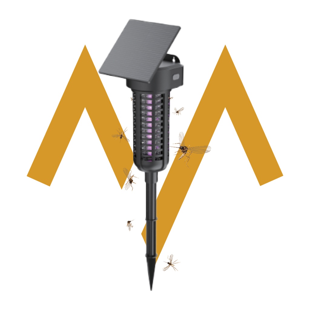 7MD Solar Garden & Wall Mount Insect Killer 5W 800V UV LED Accurate Tracking Solar & USB Rechargeable Rainproof Design 11618
