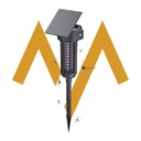 7MD Solar Garden & Wall Mount Insect Killer 5W 800V UV LED Accurate Tracking Solar & USB Rechargeable Rainproof Design 11618