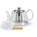 ALHOR GLASS TEA POT WITH CANDLE WARMER 