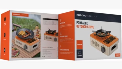 Porodo Lifetsyle  3200W Portable Burner Gas Stove #PD-LFST077-OGBG