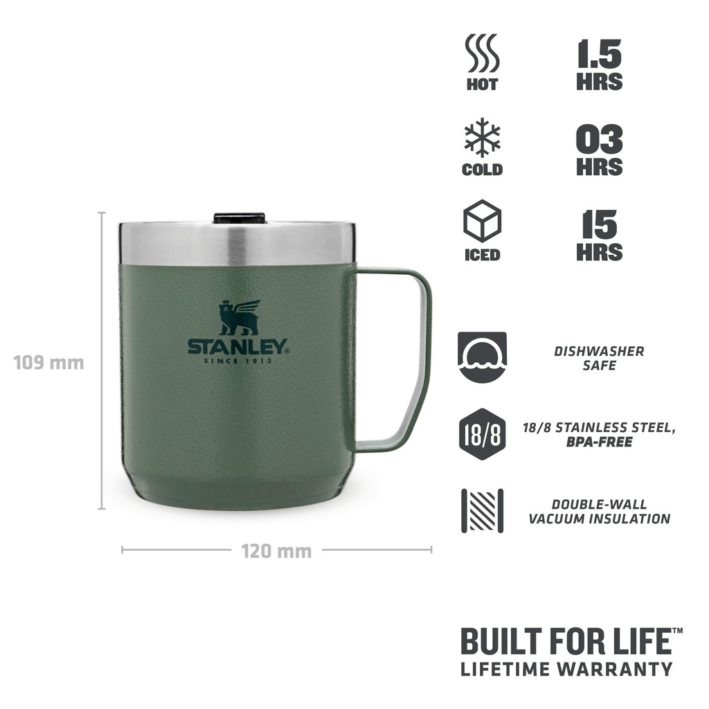 Stanley 355ml / 12oz Vac Camp Mug H.Green Classic 10-09366-005