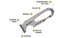 Nite Ize KMTP-11-R3 Doohic Key 6X Key TOOL - Stainless Steel **EOL** NI3010