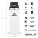 Stanley 0.47L / 16OZ Stainless Steel GO Water Bottle Polar White