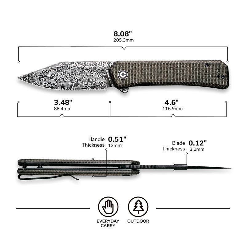 CIVIVI Relic Linerlock Green Micarta #C20077B-DS1
