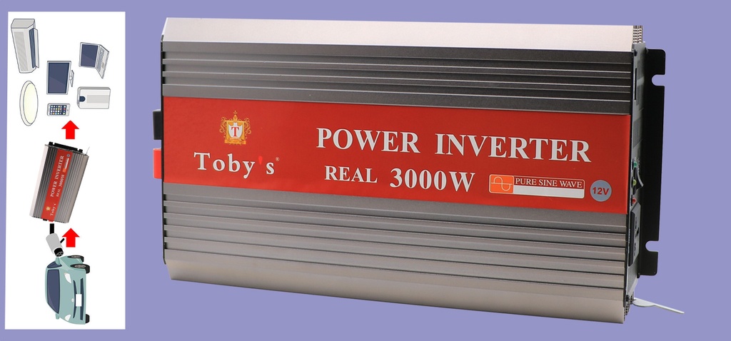 محول كهرباء 3000 واط Tobys