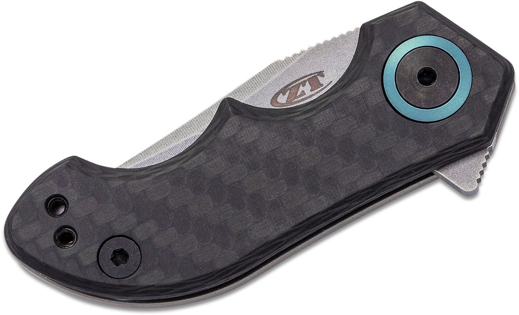 ZT Folding Knife Carbon Fiber and Titanium Handles CPM-20CV #0022