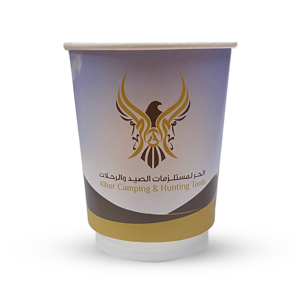 أكواب ورقية دابل من الحر 8 اونص