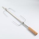 BBQ Rotate Chicken Rack With Wooden Handle #MK-60