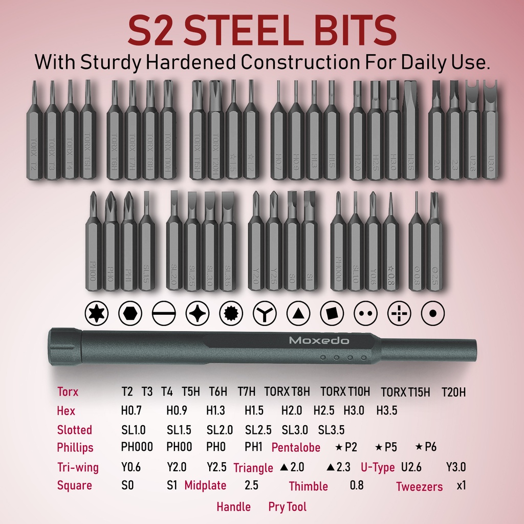 MOXEDO 44 IN 1 PRECISION SCREWDRIVER 