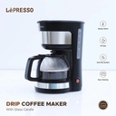 LePresso Drip Coffee Maker with Glass Carafe 1.25L 1000W - Black