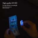RovyVon Keychain Flashlight UV/R/W #A8x