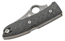 Spyderco SpyOpera Sprint Run Folding Knife Thor Dama steel Plain Blade, Carbon Fiber Handles #C255CFPD