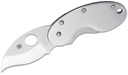 Spyderco Cricket Folding Knife VG10 Satin Plain Blade, Stainless Steel Handles #C29P