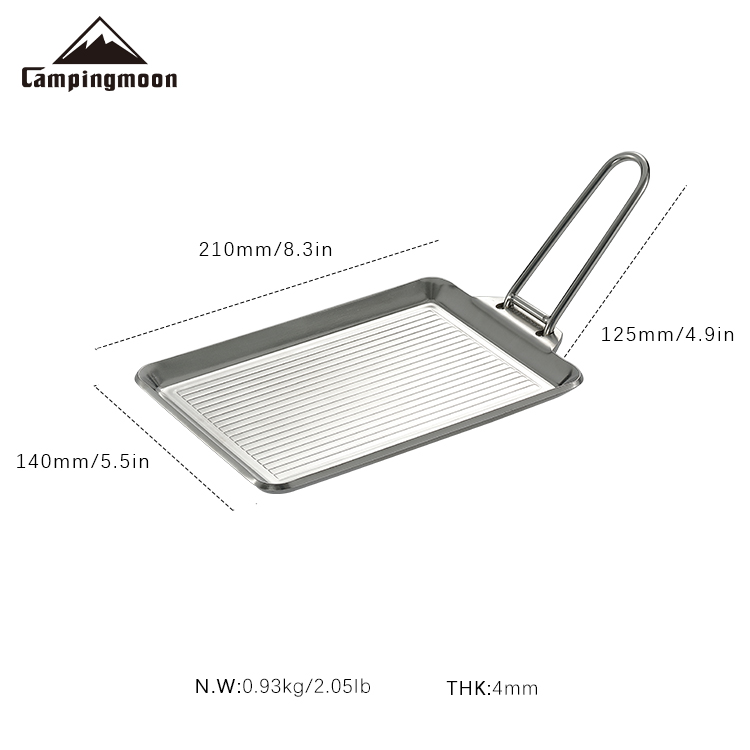 Stainless Steel Extra-Thick Grill/Griddle Plate with Storage Bag #DO-21