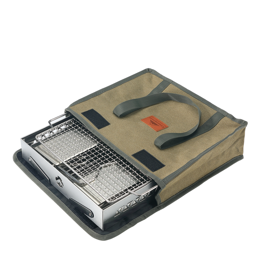 Stainless Steel Fire Bed with Bag from Campingmoon #MT-6-LT