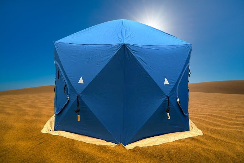 خيمة ديسكفري الحر لون ازرق  3 * 3  متر
