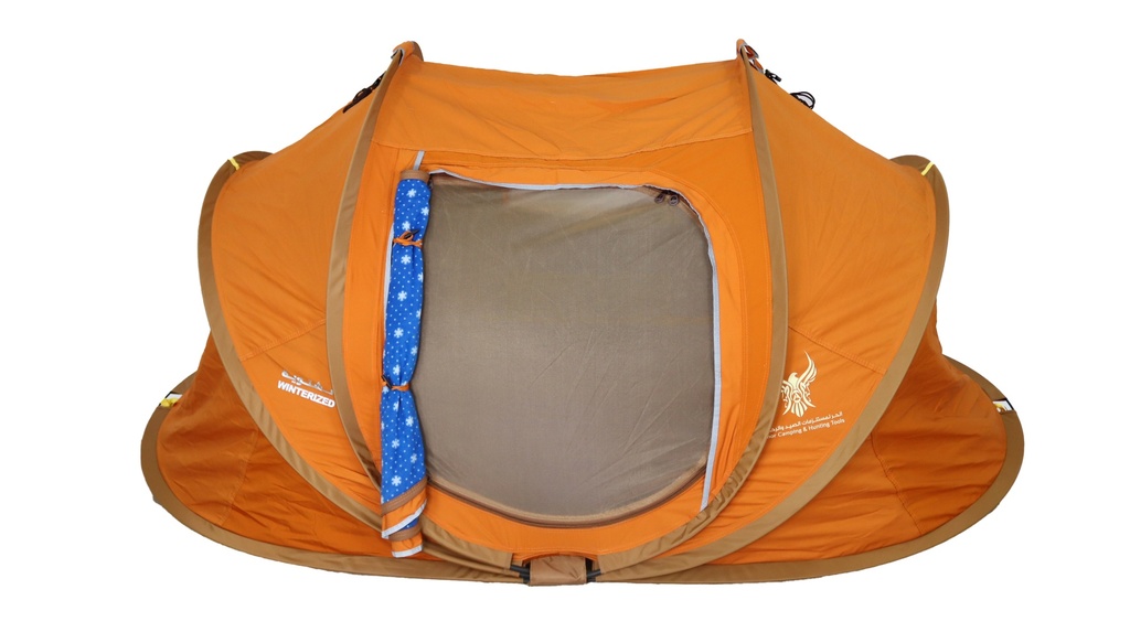 خيمة الختم من الحر لون برتقالي مع ازرق (شتوية) مقاس 240*140*114 سم