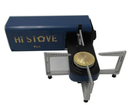 BLUE FOLDABLE STOVE WITH BAG AND WIND SHEILD