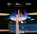 BLUE FOLDABLE STOVE WITH BAG AND WIND SHEILD