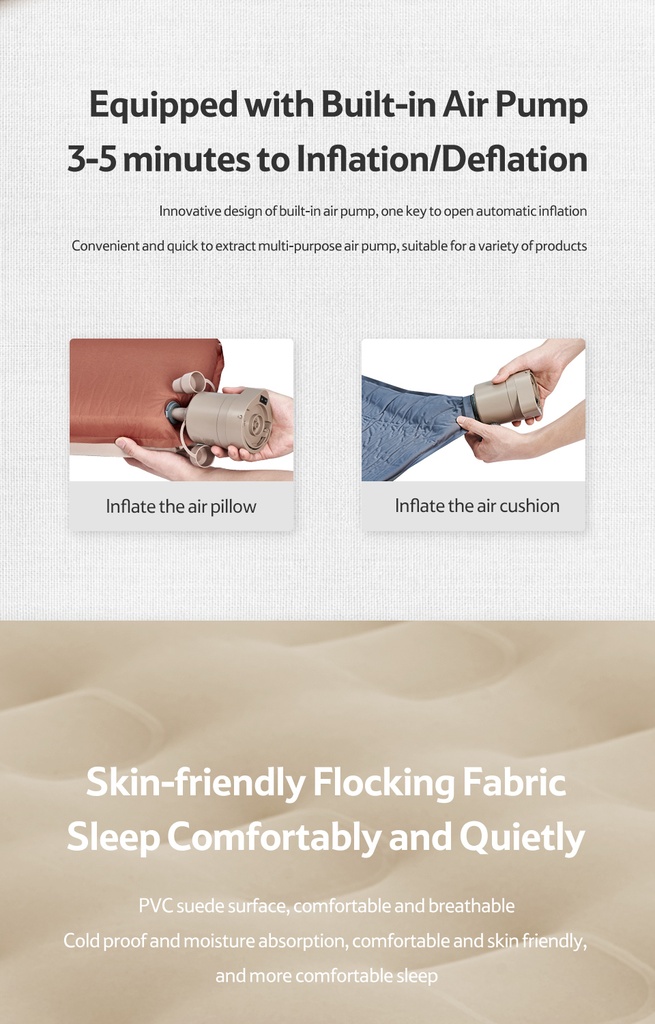 Inflatable Backrest Double Bed From Naturehike #CNH22DZ002