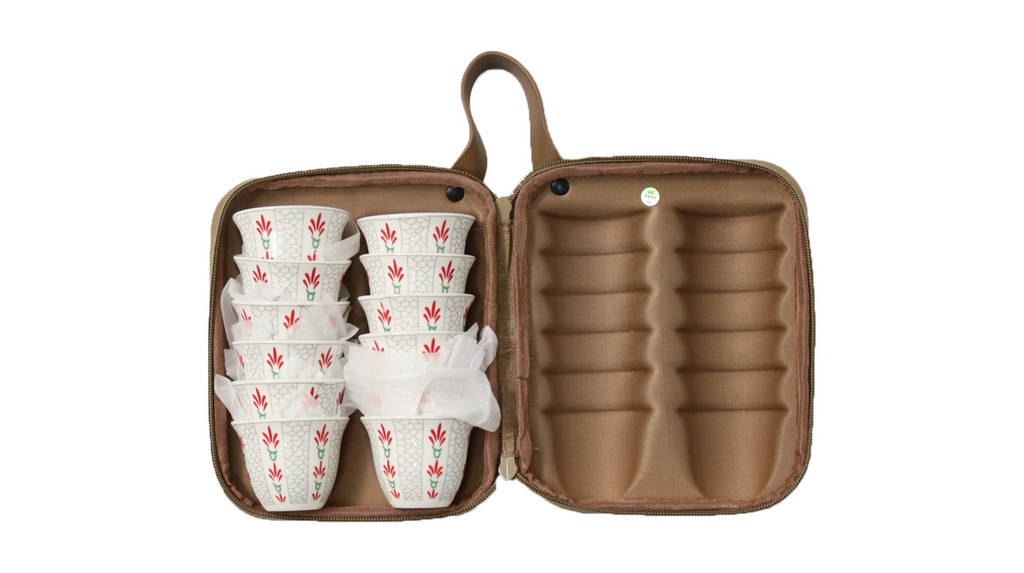 ALHOR SET OF 12PCS COFFEE CUPS WITH WOODEN BAG