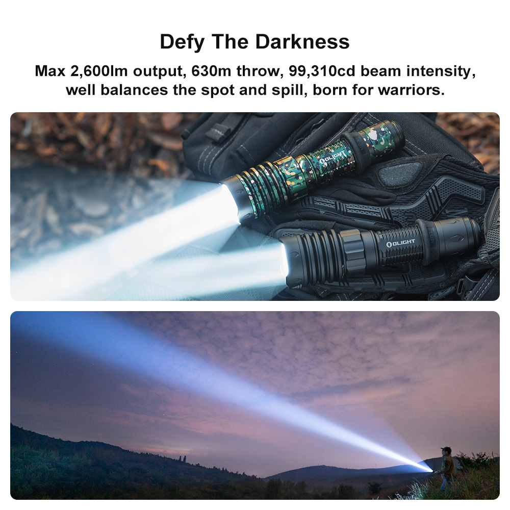 Olight Warrior X 4 Kit Rechargeable LED Tactical Flashlight Hunting Kit Matt Black