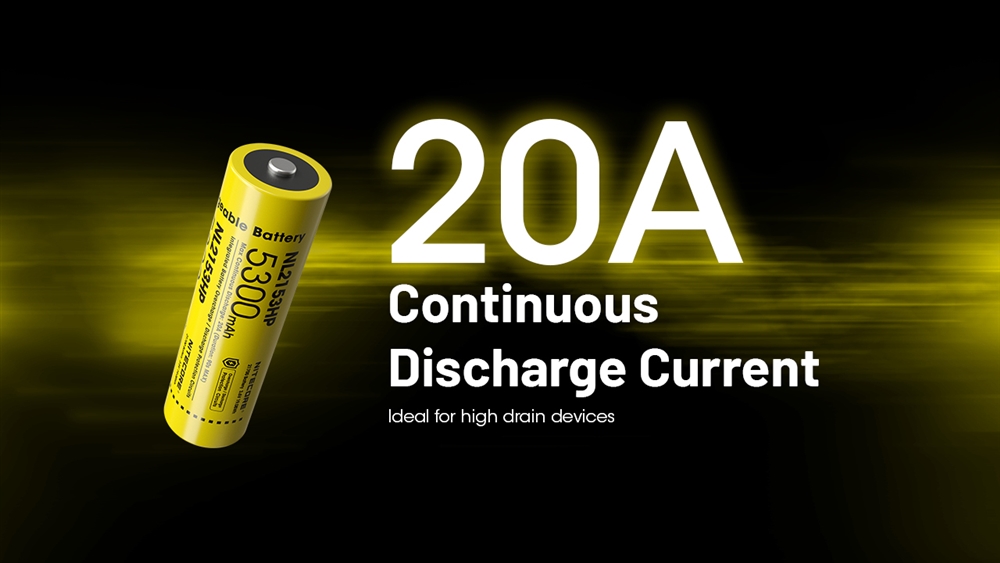 Nitecore NL2153HP 5300mAh Rechargeable 21700 Battery